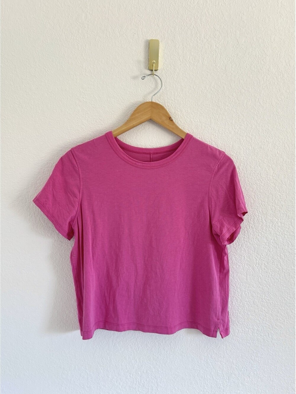 Lululemon Women’s Sz 8 Classic-Fit Cotton-Blend Sonic Pink Boxy T-Shirt